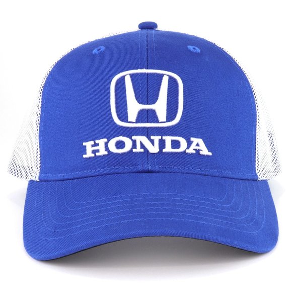 Honda Embroidered Baseball Hat Blue White - Picture 1 of 5